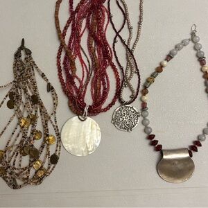 Vintage four  Multi-Strand Beaded Necklaces